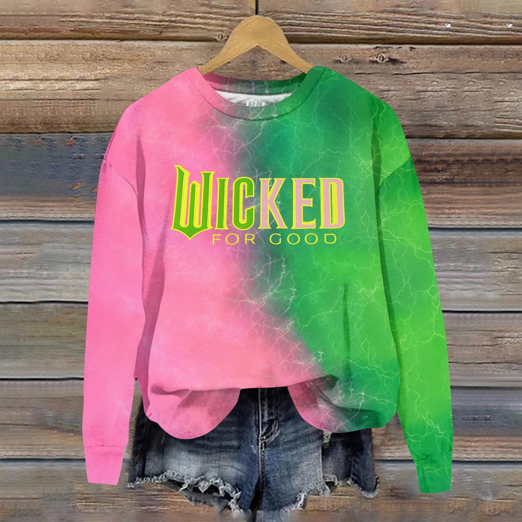 Women's Loose Comfortable Casual Fashionable Character Printing Round Neck Long Sleeved Sweatshirt