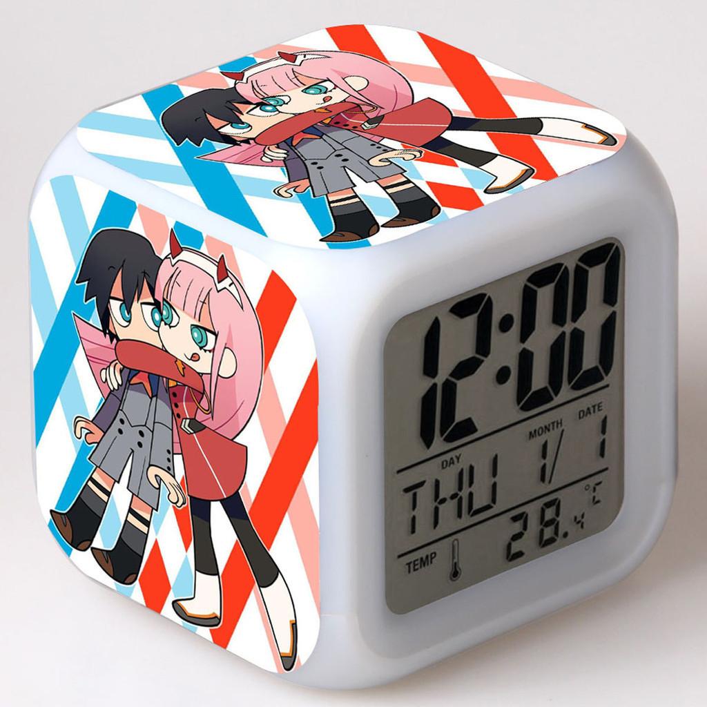 Premium Quality Darling In The Franxx Multi-function 7color Led Alarm Watch Clock For Every Room