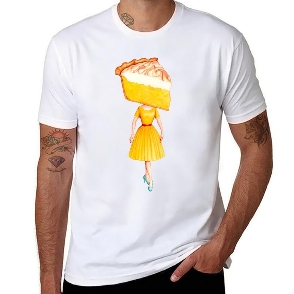 Cake Head Pinup Lemon Meringue Tshirt Casual Street Style Short Sleeve Tee