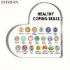 Heart Shaped Mental Health Decor with Inspirational Affirmations, Therapy Counseling Gift for Mental Health Awareness