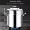 Yingbai 316 Stainless Steel Deep Stockpot with Steamer