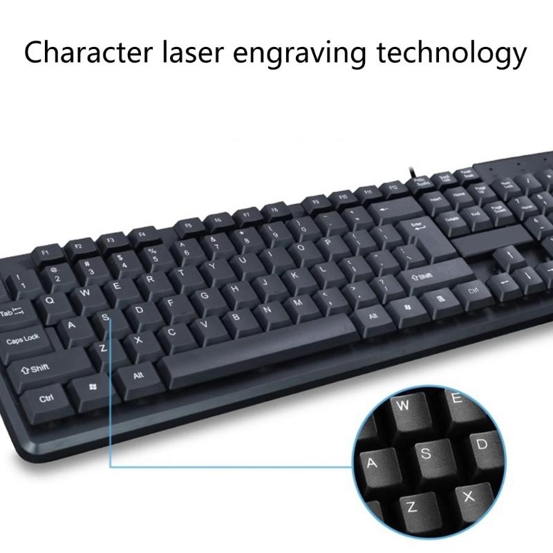 Ergonomic K15 USB Computer Keyboard Plug And Play For PC Laptop Typing Comfort And Long Use ABS Build