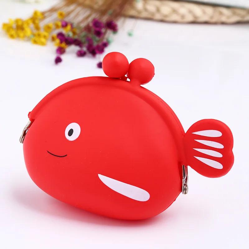 

Girls Mini Silicone Coin Purse Fish Small Change Wallet Purse Women Key Wallet Coin Bag for Children Kids Gifts