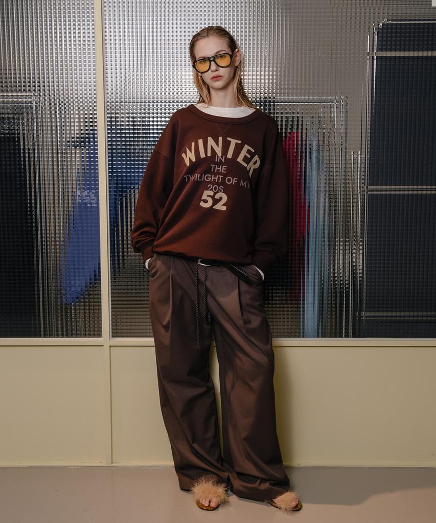 SSIN AND LEE (W) Solive Winter Cotton Sweatshirt Brown