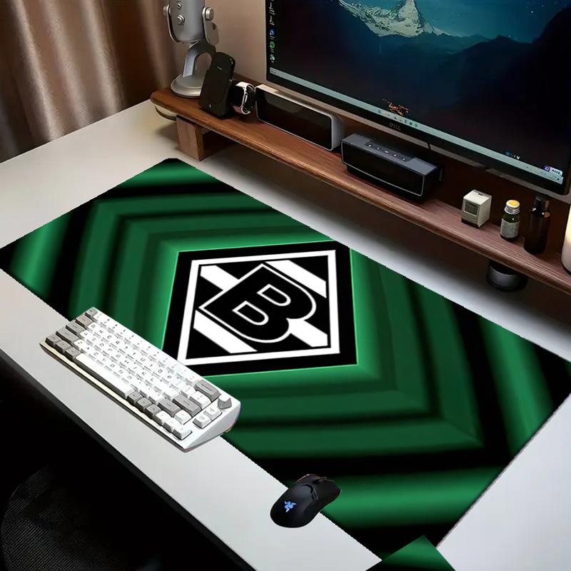 Green And Silver Abstract   Mouse pad Office Desk Mat, Gaming Mouse Pad Mousepad, keyboard pad,Heavy-Duty Non-Slip Rubber Backing, Gift