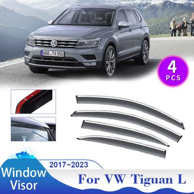 Pare-soleil de fenêtre pour Volkswagen VW Tiguan L AD BW 2017~2024, protection contre la fumée, le soleil et la pluie, déflecteur, accessoires extérieurs latéraux