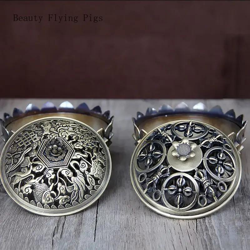 1pc Metal Lotus Incense Burner Ornament Buddha Hall Decor Incense Burner Incense Set Incense Insert Sacrificial Accessories