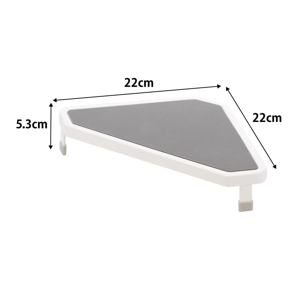 Yamazaki Stove Corner W22 x D22 x Stovetop Back Pot 3569 Rack, White, Approx. H5.3cm, Plate, Rack, Holder,