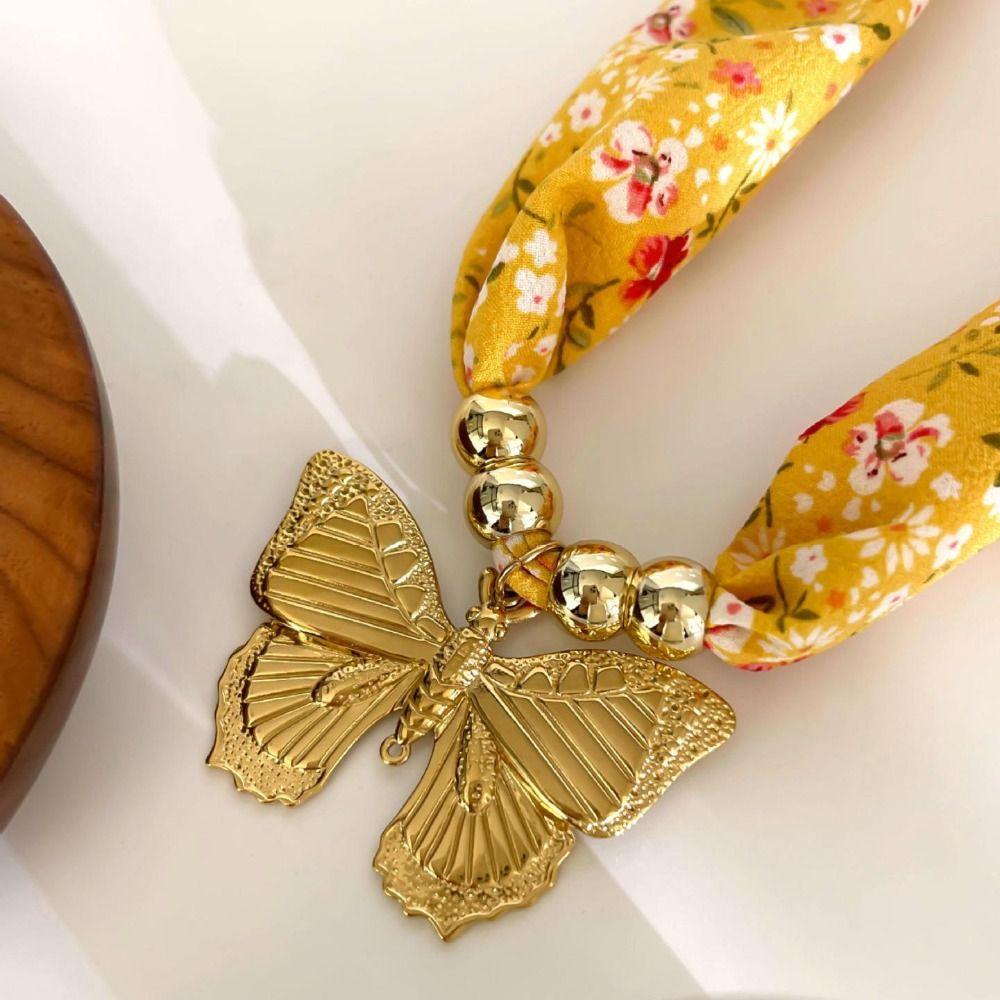 Flower Beach Ocean Series Necklace Conch Dopamine Necklace Cloth Wrap Scarf Chain Necklace  Male