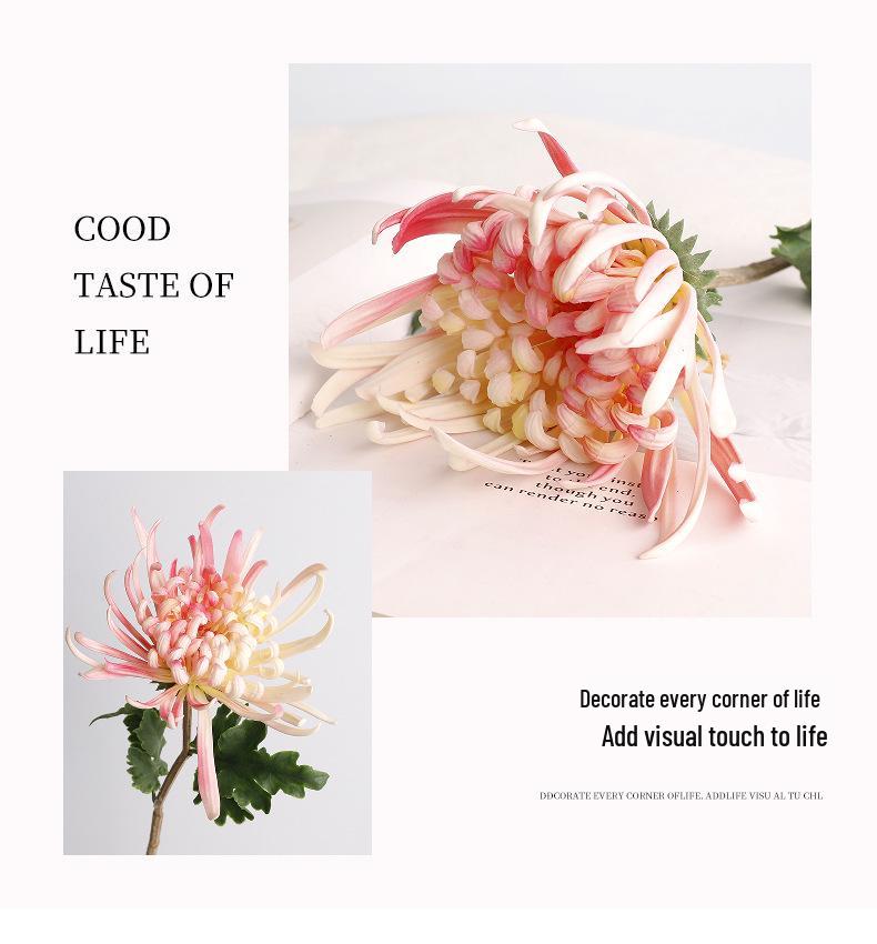 Realistic PU Chrysanthemum Artificial Flower for Wedding and Home Decor