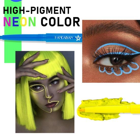Glow In Dark Eyeliner Pen UV Blacklight Fluorescent Face Painting Pen Waterproof Washable Kids Adults Party Cosplay Makeup Colorful Body Art Painting
