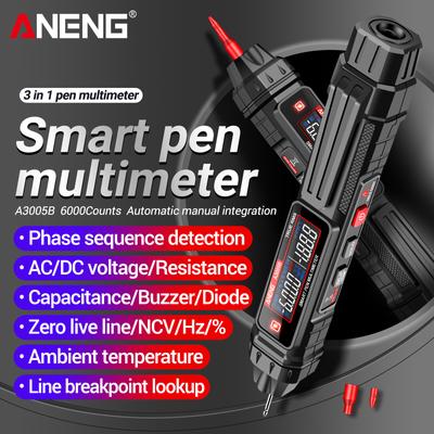 ANENG A3005AB Digital Intelligent Professional Multimeter Sensor Stift Phasenfolge Tester AC
