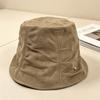 Artistic Versatile Fisherman Hat Retro Basin Hat Autumn and Winter Face Enhancing Small Bucket Hat Warm Big Head Circumference Hat Children's Style