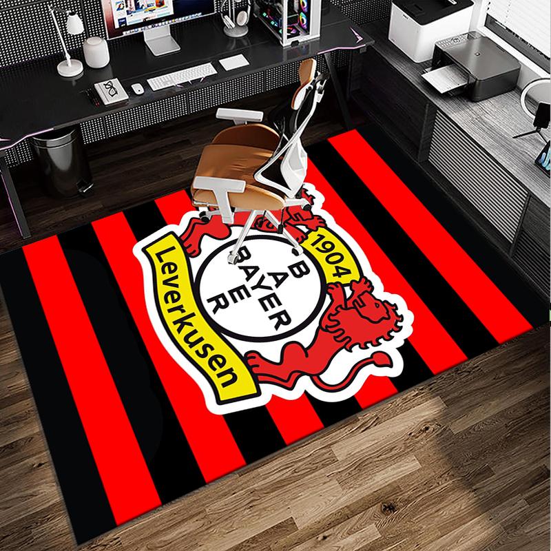 Fußballverein Wappen Löwe Büro Teppich Stuhlmatte, Spielteppich, Geeignet für Eingangsbereich, Schlafzimmer, Wohnzimmer, Schreibtisch, Weihnachtsgeschenk