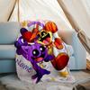 Personalized Custom Name Blanket - Smiling Critters Print Design,Blanket for Sofa,Bed,Travel,Camping - Soft and Warm, Great Gift