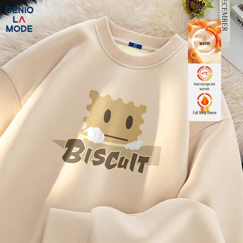 GENIOLAMODE Men's Winter Fleece-Lined Graphic Sweatshirt