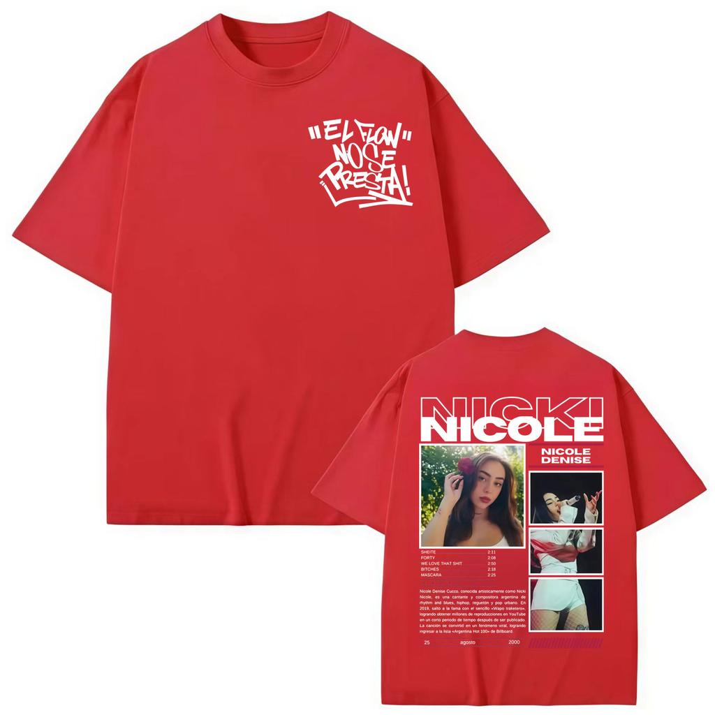 Rapper Nicki Nicole Tour T-shirts Men Women Clothing Hip Hop Fashion T Shirts Summer Casual Loose Cotton T-shirt