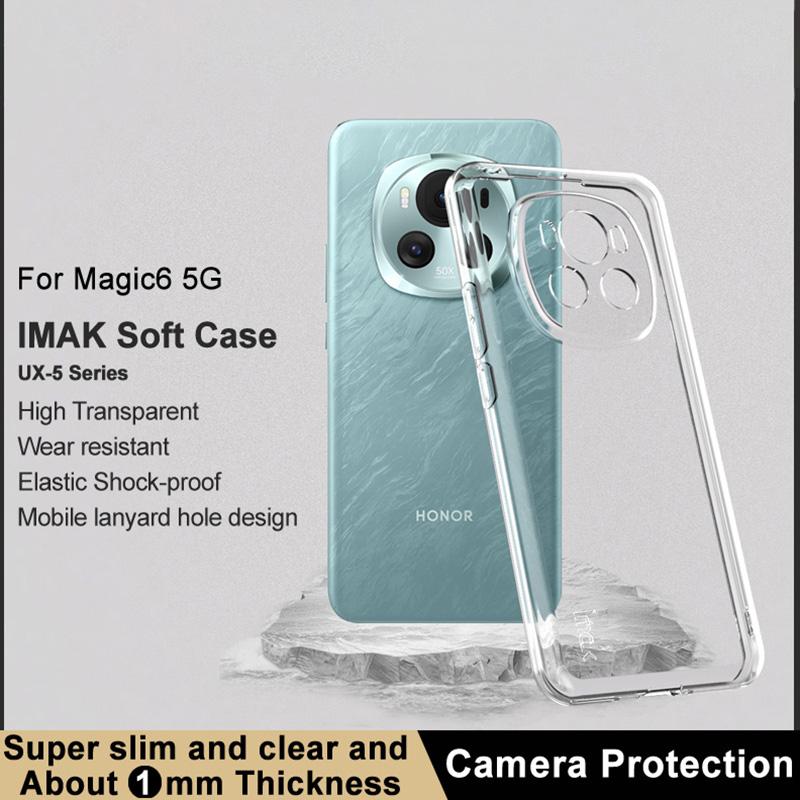 IMAK UX-5 Series For Honor Magic6 5G Slim Design Clear Case Anti-Drop TPU Phone Cover