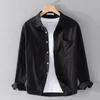 Men's Oxford Woven Long Sleeve Shirt Cotton Casual Simple Matching Solid Color Shirt Slim White Shirt Fashionable Men