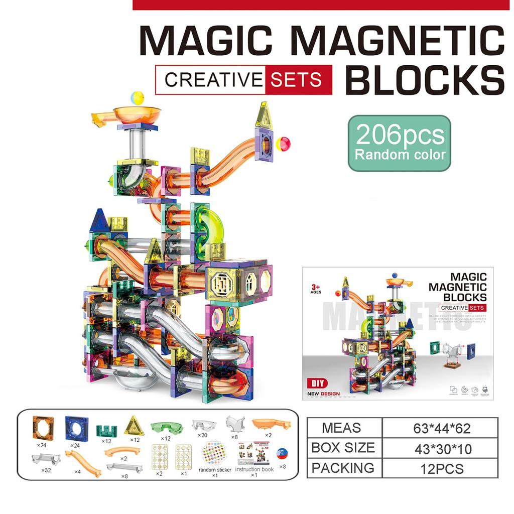 Slide Ball Magnetic Pieces Building Blocks Intelligence Assembled Boy Toy Gift