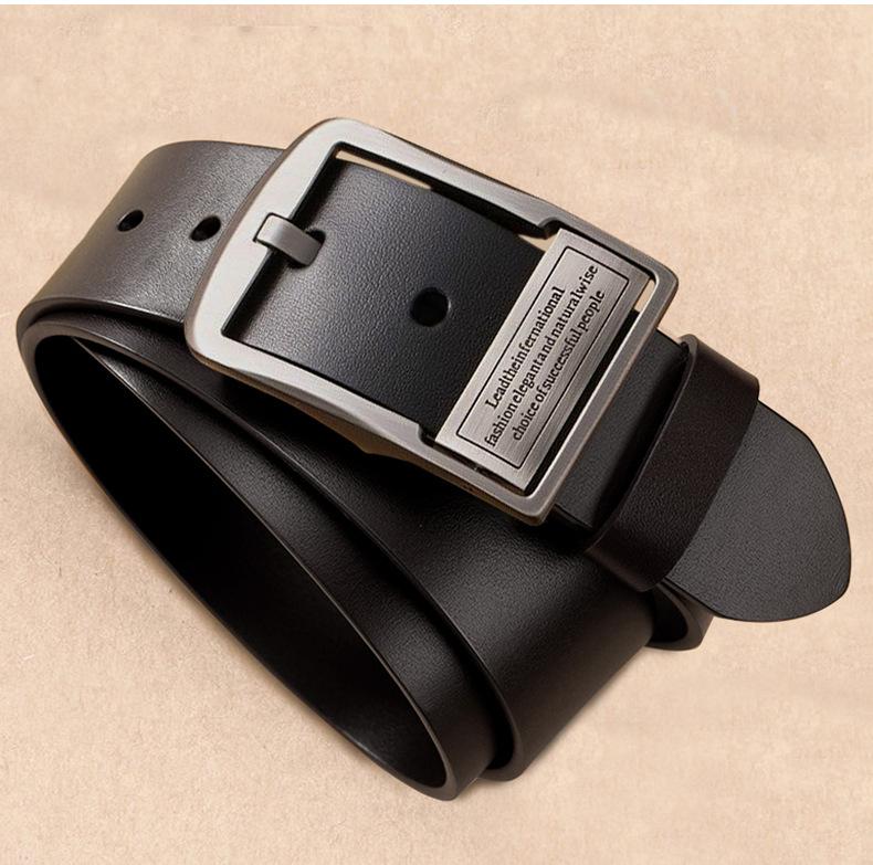 Men'S Belt Retro Pin Buckle Business Casual Belt Trendy Simple Young And Middle-Aged Belt Men