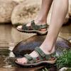 FashionBrand Cowhide Sandals Quality Non Slip Comfortable Soft Sole Classic Roman Sandals Outdoor Casual Climbing Shoes Big Size: 38-48