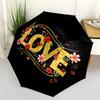 1pc Love Flowers Automatic Umbrella | Portable Foldable 8-Rib Manual Open, Cute Birthday & Holiday Gift for Outdoor yy260107124