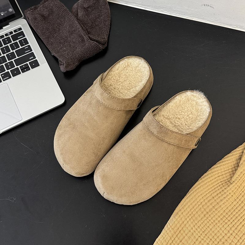 

Comfortable and versatile thick-soled cotton slippers women s new velvet warm thick-soled slippers in autumn and winter 2025 outer slippers 35