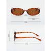 1pc Vintage Fashionable Small Frame Oval Shaped Plastic Sunglasses Outdoor Travel Beach Holiday