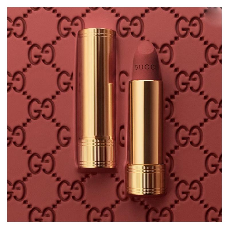 Gucci Velvet Mist Lipstick Star Moving Blush Gift Box Set Natural Complexion Modification Contour + Velvet Mist Lipstick#217+Star Blush#05