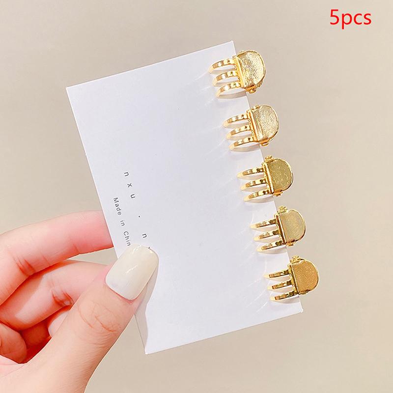 

5 шт. Винтажные маленькие металлические заколки для волос, милые мини-зажимы для волос, прочные аксессуары для укладки волос для женщин, аксессуар для красоты, классический зажим-краб