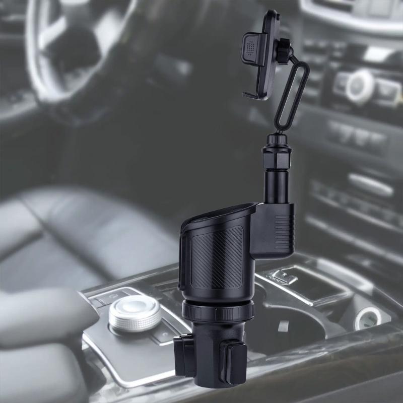Universal Car Cup Holder Expander & Phone Stand 360 Rotating Designs Vehicle Phone Hold for 4.7 To 7.2 Inch Smartphones