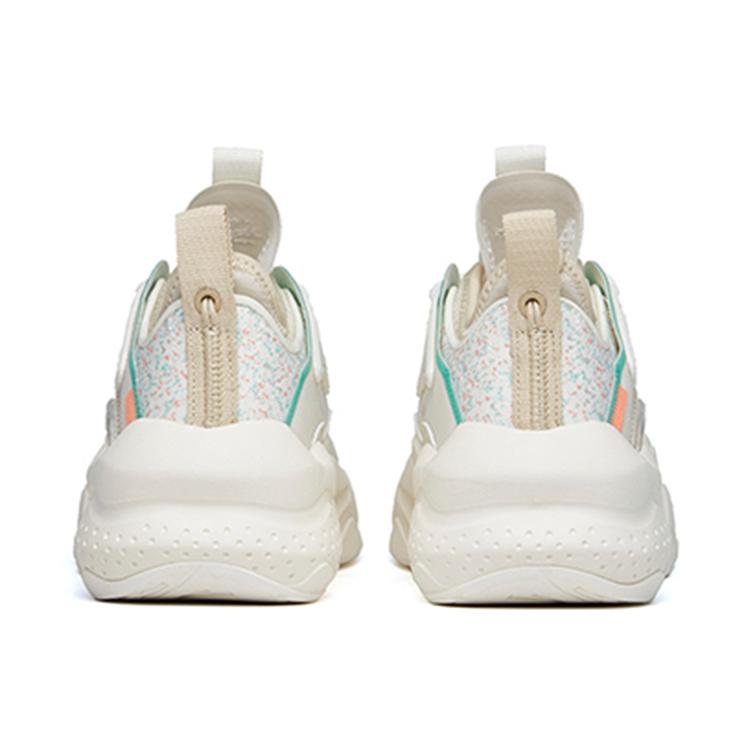 Anta Bastard Life Collection Casual Lightweight Abrasion Resistant Low top Skateboard Shoes Women's White Green Yellow 122228080-1