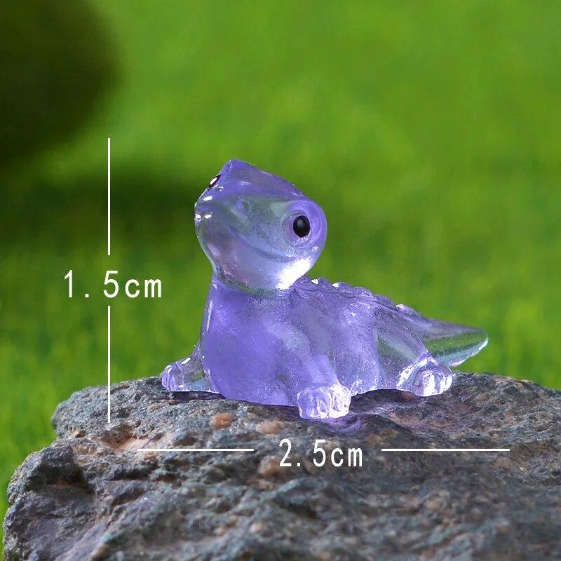 10PCS Mini Lizards Glow At Dark Lizard Vivarium DIY Accessories Mimiature Figurines Fairy Garden Decoration Kawaii Animals
