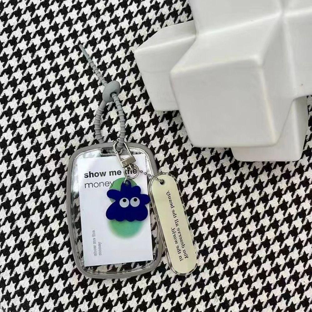 Case Key Holder INS Transparent Card Hold Women Card Cover Korean Style Pendant Key Ring Ornaments