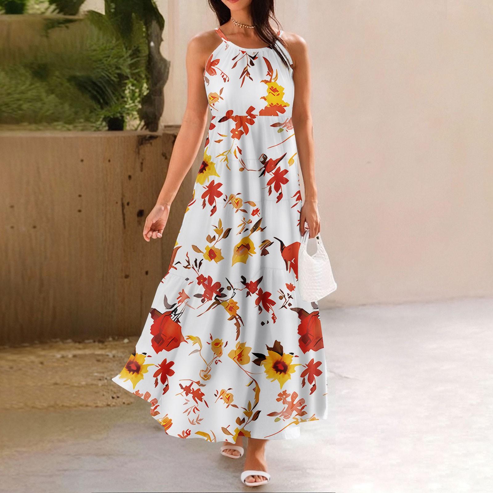 

Жіночий літній повсякденний модний сарафан без рукавів на бретелях XXL червоний