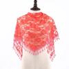 Sun Protection Printed  Wraps Colorful Flower Triangle Headband Elegant Lace Scarf  Holiday