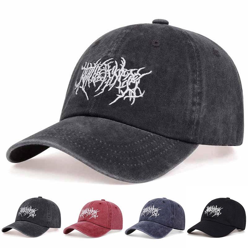 Women Letter Print Embroidery Washed Baseball Caps Spring Autumn Outdoor Use Adjustable Casual Hats Sunscreen Hat Sportss Cap For Men And