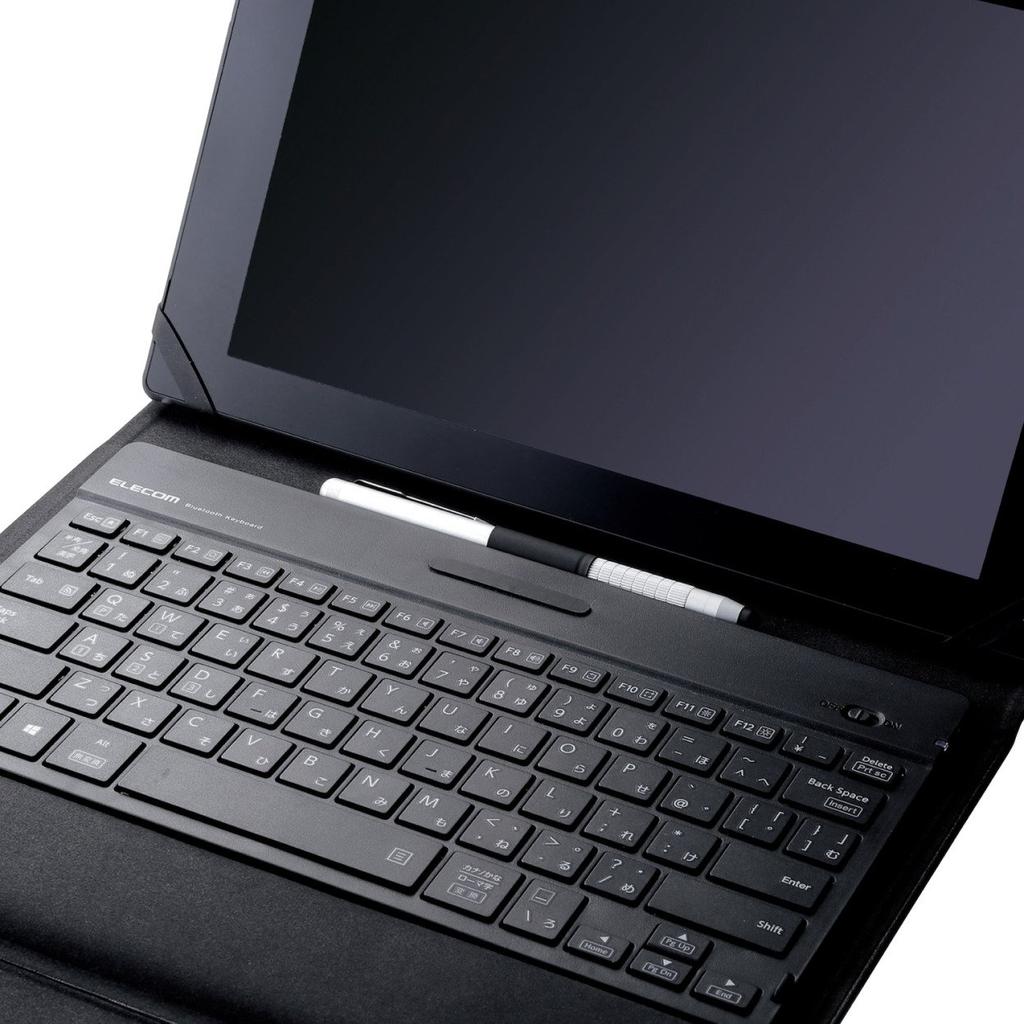 Elecom Wireless Keyboard Bluetooth Soft Leather Cover Type Black Multi-Pairing TK-CAP01BK