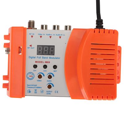 Modulateur AV vers RF Support VHF UHF PAL NTSC TV Link Modulator avec Affichage Numérique pour Décodeur