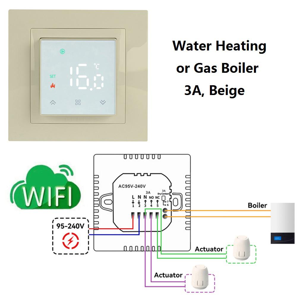 MINCO HEAT Smart WIFI MK08 Thermostat Remote Temperature Controller 3A 16A for Water/Electric Floor/Gas Boiler 1PC7