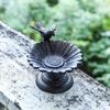 Bird Bath Decorative Metal Feeder Garden Decor Bird Water Bowl for Hummingbird Yard Backyard Lawn Garden Patio Deck Ground Table