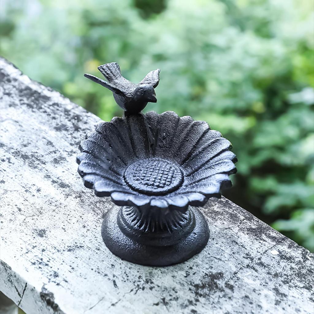 Bird Bath Decorative Metal Feeder Garden Decor Bird Water Bowl for Hummingbird Yard Backyard Lawn Garden Patio Deck Ground Table