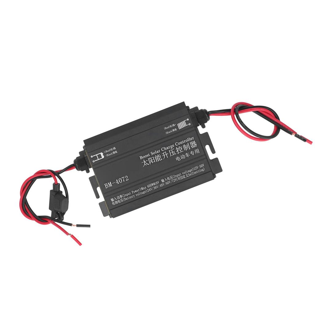 MPPT Solcelle Boost Kontroller Solcellepanel Ladeleregulator for 24V 36V 48V 60V 72V Batteri Elbil Sykkel 12‑50V 400W