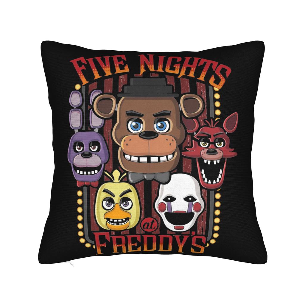 Home Decor FNAF five nights Pillowcase Merch  Pillow Covers Zippered Multi Size