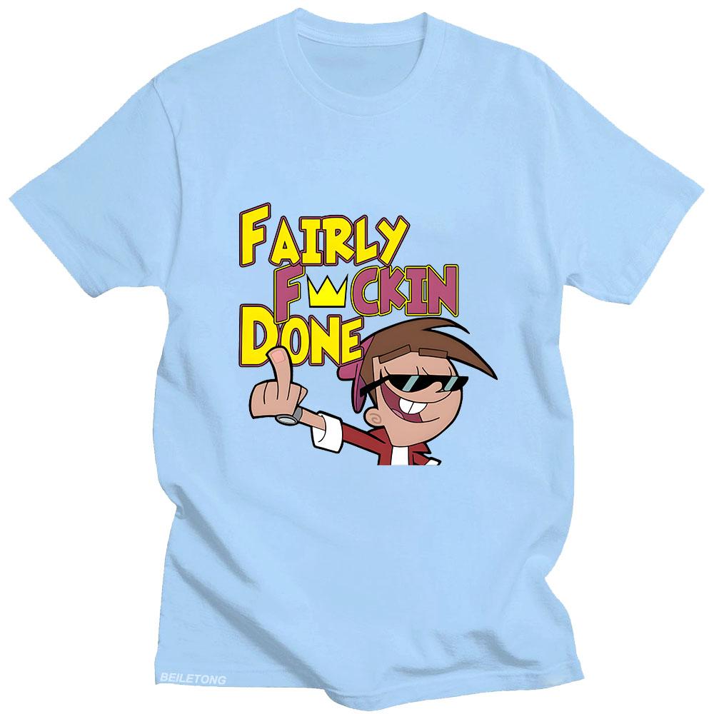 Fairly OddParents T-shirt Cartoon Print Harajuku Kawaii Tee-shirt Short Sleeve Cute Cotton Tshirt Ropa Hombre Anime Punk Clothes
