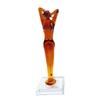 Glass Female Statues Figurines Ornament Tabletop Centerpiece Crystal Collectible Figurines for Office Home Decorations