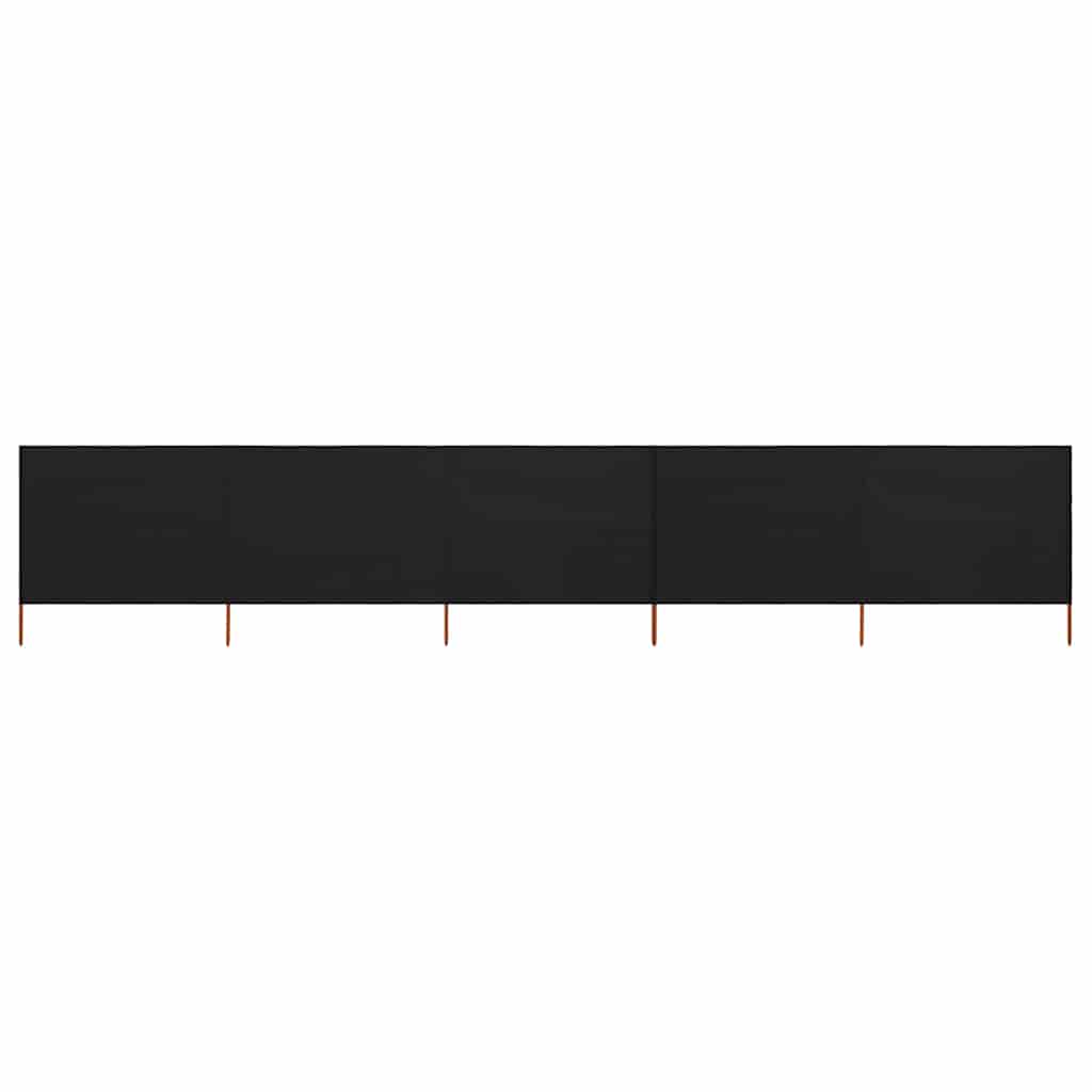 5 Piece Windscreen Mesh 600 X 120 Cm Black