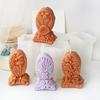 Creative Resin Candle Molds Decorative  Bees Flower Relief Candle Silicone Mold for Candle Making Supplies