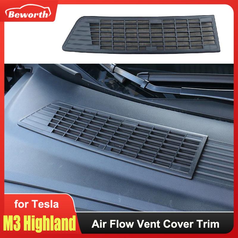 For Tesla New Model 3 Highland 2024 2025 Air Flow Vent Cover Inlet Trim Anti-Blocking Prevention Intake Anti-insect Accessories